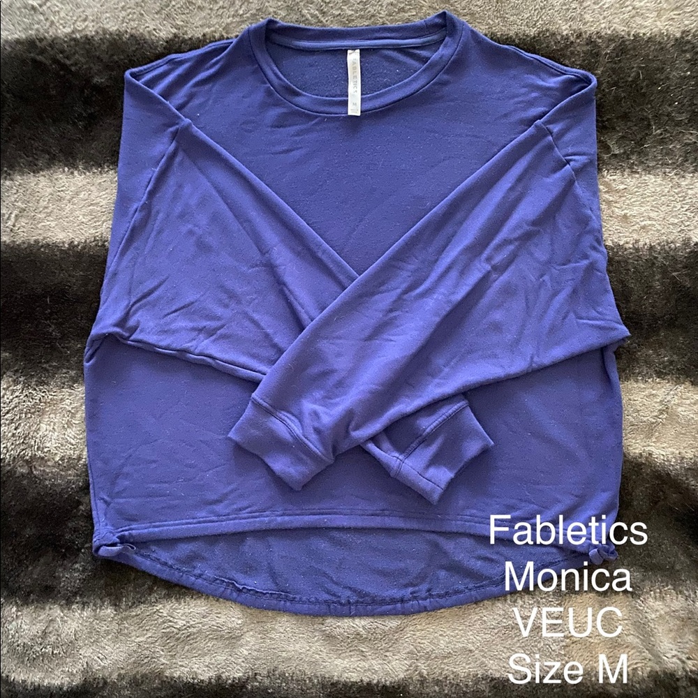 EUC Fabletics Monica Pullover Blue Sz M